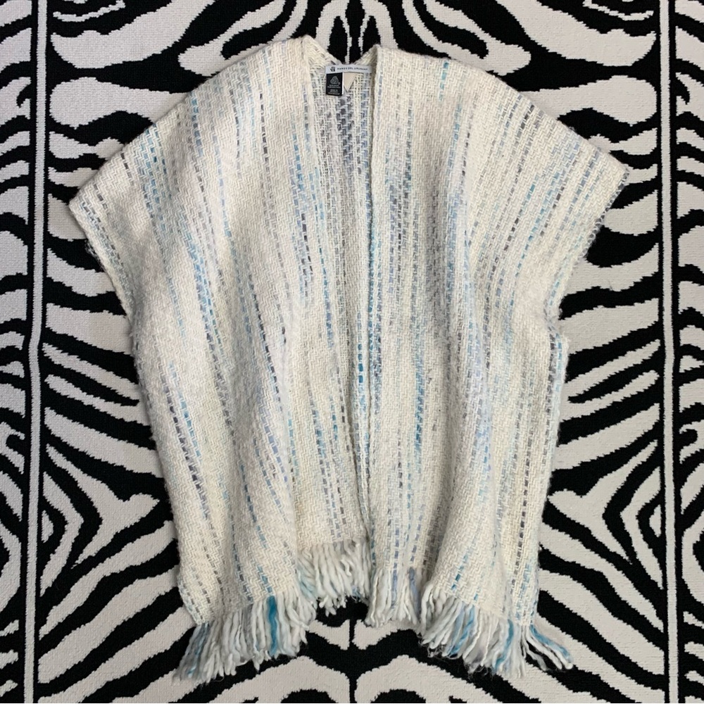 Manos Del Uruguay Wool Fringe Sweater Poncho